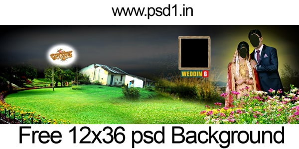 01 marriage design 12x36 psd background free download