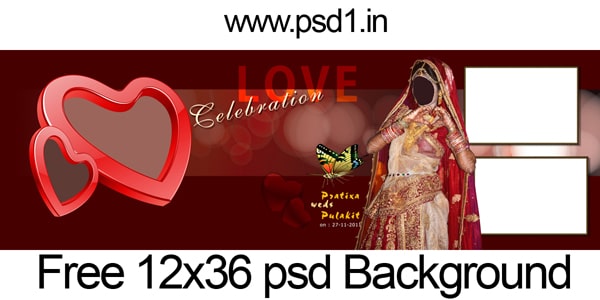 01 wedding photo album design 12x36 background Free Download