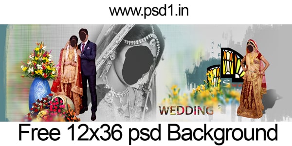 wedding album design 12×36 psd background Download #04